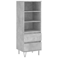 vidaXL Highboard Concrete Grey 40x36x110 cm Engineered Wood 2