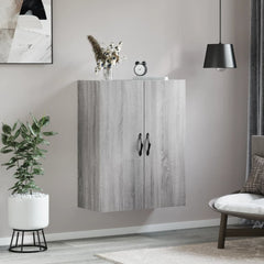 vidaXL Wall Mounted Cabinet Grey Sonoma 69.5x34x90 cm Engineered Wood 3