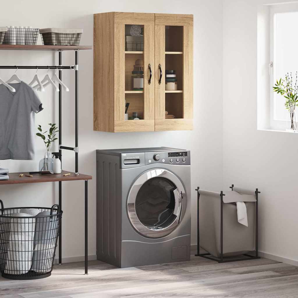 Wall Mounted Cabinet 69,5x34x90 cm Engineered Wood Sonoma oak