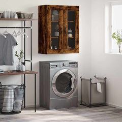 Wall Mounted Cabinet 69,5x34x90 cm Engineered Wood Smoked oak