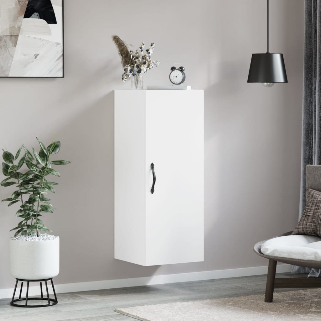 Wall Mounted Cabinet Engineered Wood in White