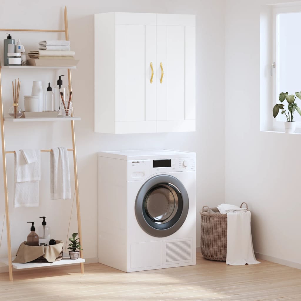 vidaXL Wall Mounted Cabinet White 69.5x34x90 cm Engineered Wood 1