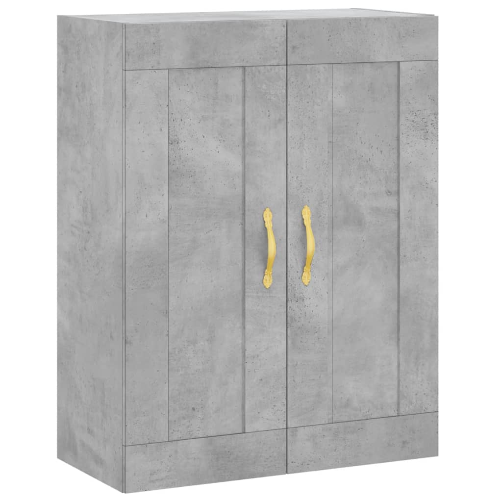 vidaXL Wall Mounted Cabinet Concrete Grey 69.5x34x90 cm Engineered Wood 2