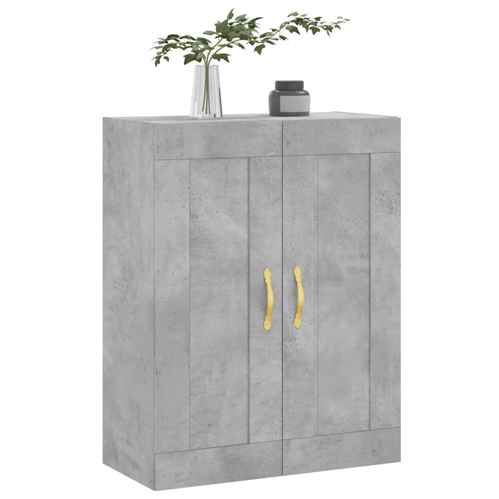 vidaXL Wall Mounted Cabinet Concrete Grey 69.5x34x90 cm Engineered Wood 4