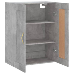 vidaXL Wall Mounted Cabinet Concrete Grey 69.5x34x90 cm Engineered Wood 6