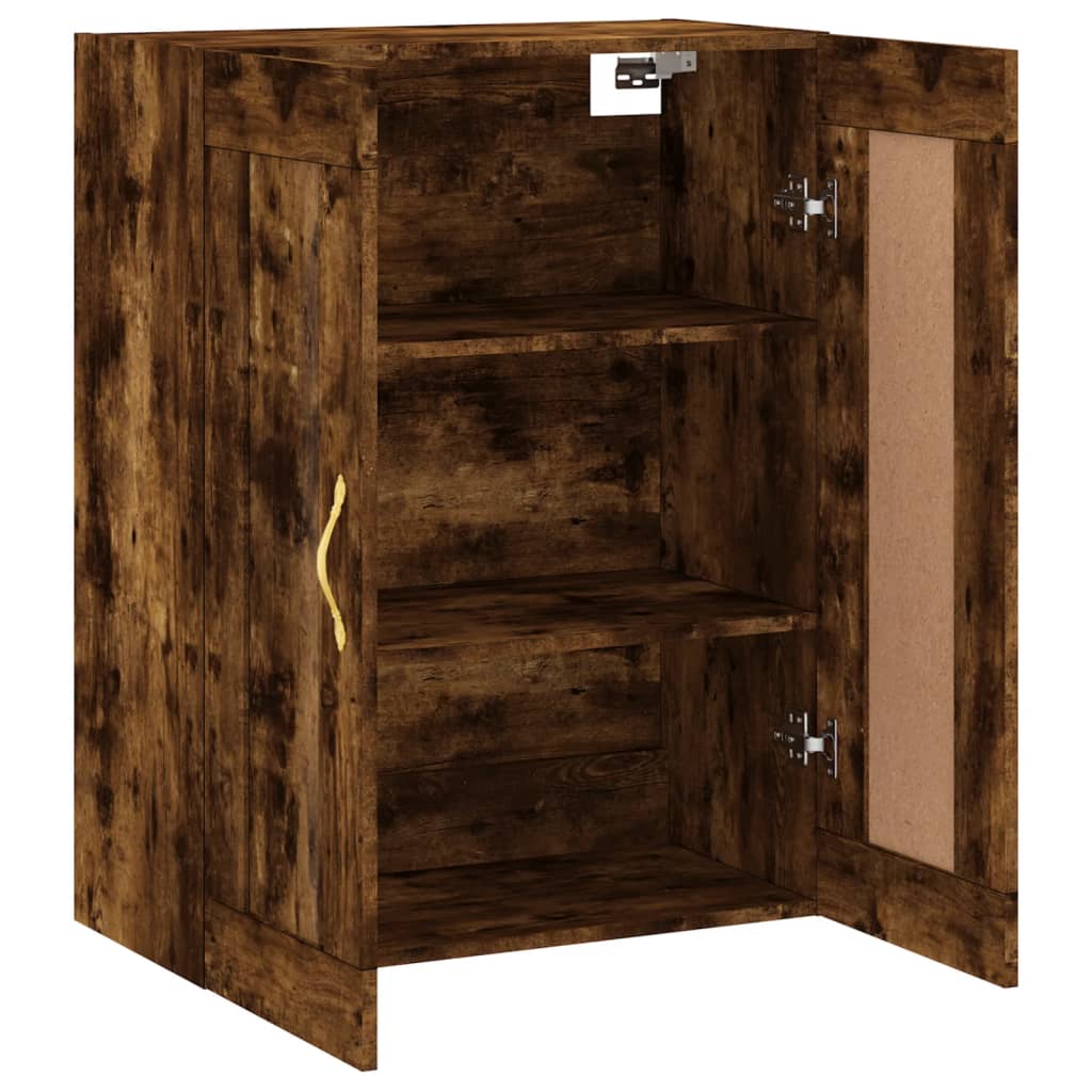 vidaXL Wall Mounted Cabinet Smoked Oak 69.5x34x90 cm Engineered Wood 6