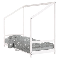 vidaXL Kids Bed Frame White 80x200 cm Solid Wood Pine 2