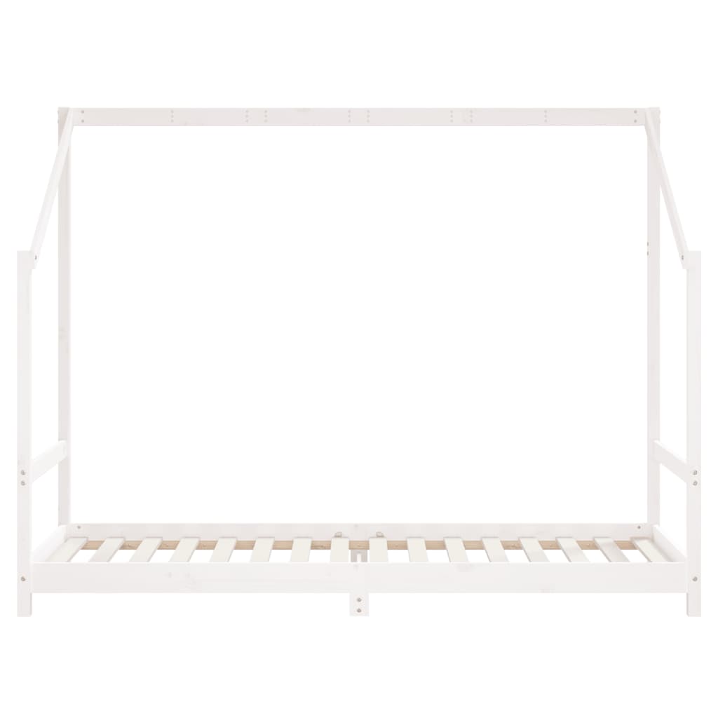 vidaXL Kids Bed Frame White 80x200 cm Solid Wood Pine 4