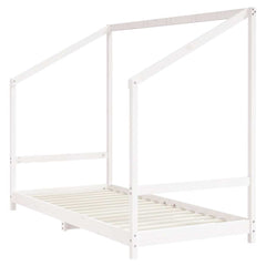 vidaXL Kids Bed Frame White 90x190 cm Solid Wood Pine 3