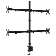 vidaXL Monitor Mount Black Steel VESA 75/100 mm 6