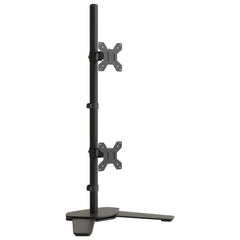 vidaXL Dual Monitor Stand Black Steel VESA 75/100 mm 2