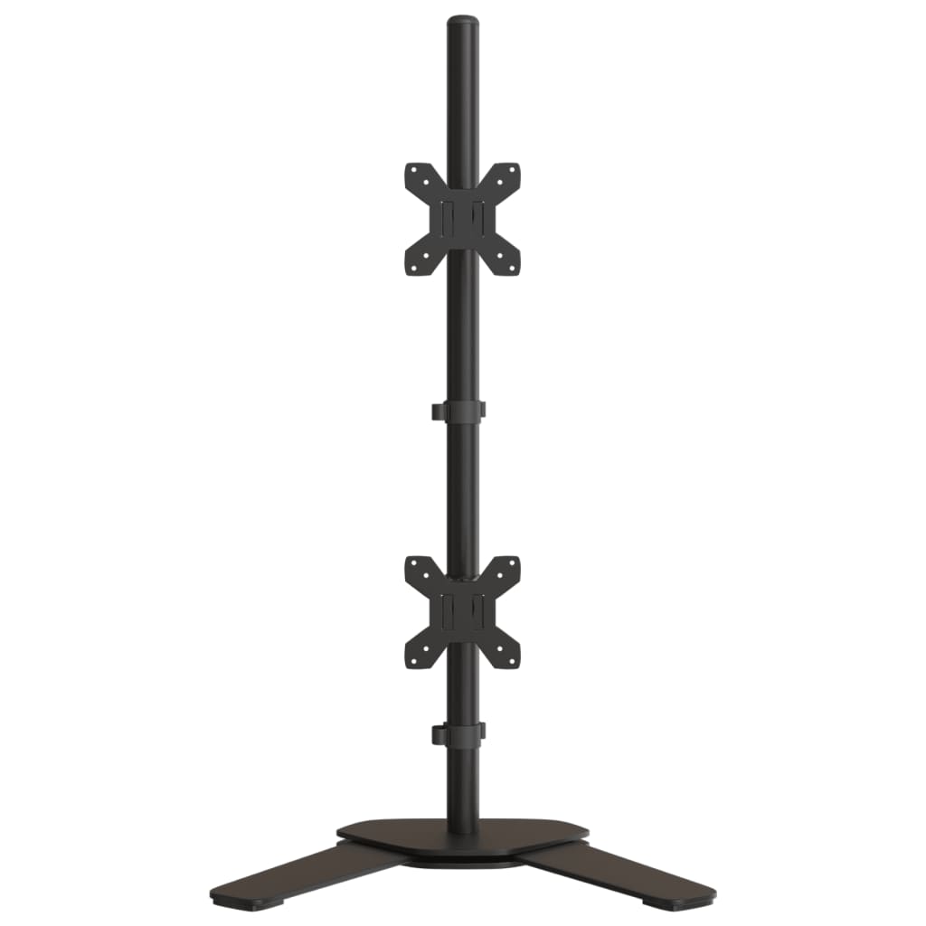 vidaXL Dual Monitor Stand Black Steel VESA 75/100 mm 4
