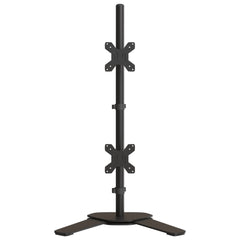 vidaXL Dual Monitor Stand Black Steel VESA 75/100 mm 4