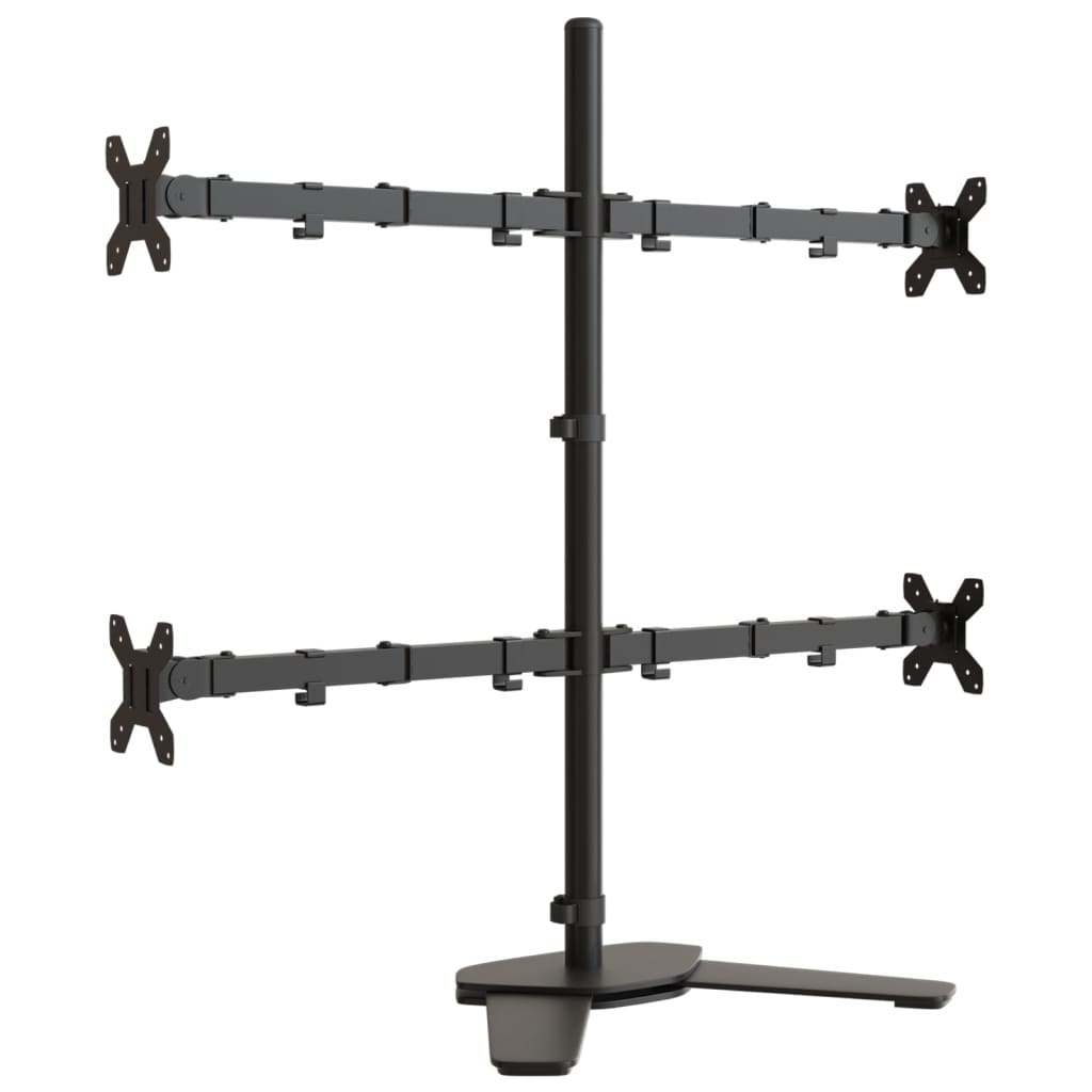 vidaXL Monitor Mount Black Steel VESA 75/100 mm 2