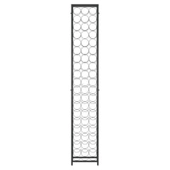 vidaXL Wine Rack for 57 Bottles Black 34x18x200 cm Wrought Iron 3