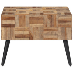 vidaXL Coffee Table Grey 55x55x40 cm Solid Reclaimed Teak 4