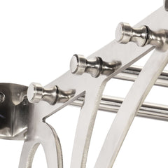 Luggage Rack with Coat Hangers & Mirror Wall Mounted Aluminium 81 cm 60 cm