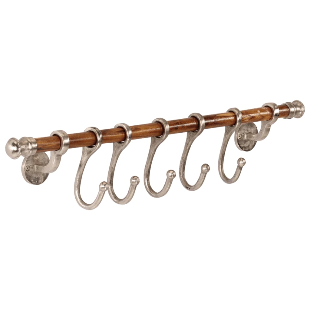 vidaXL Coat Rack Wall Mounted 75x15 cm Aluminium 1