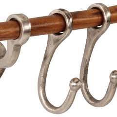 vidaXL Coat Rack Wall Mounted 75x15 cm Aluminium 5