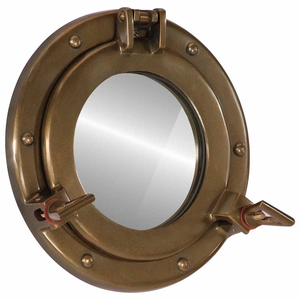 vidaXL Porthole Mirror Wall Hanging Ø23 cm Aluminium and Glass 1