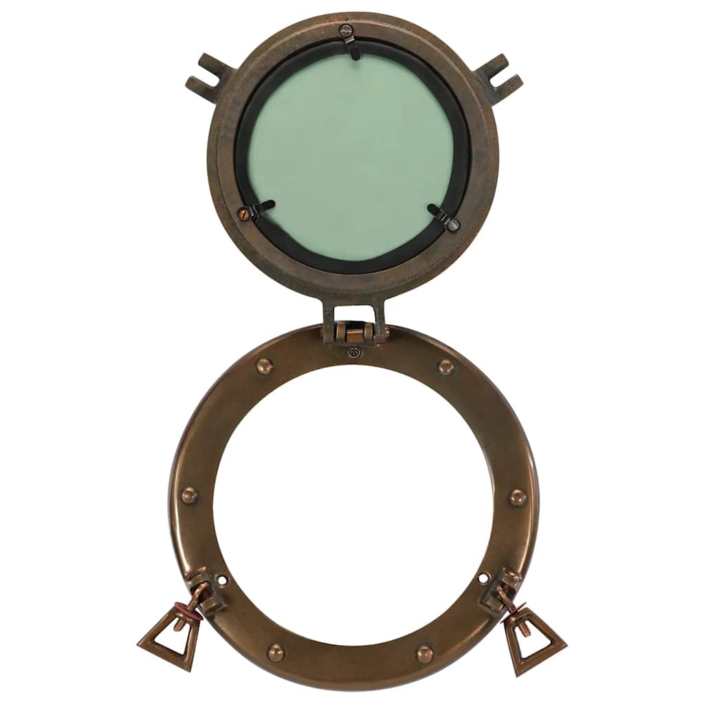 vidaXL Porthole Mirror Wall Hanging Ø23 cm Aluminium and Glass 4