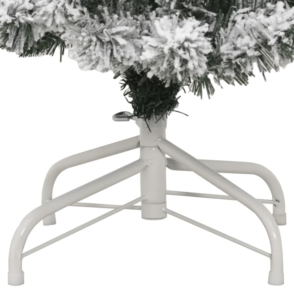 Artificial Hinged Christmas Tree Green and White 120 cm Basic