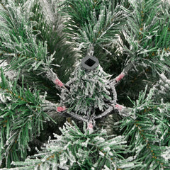 Artificial Hinged Christmas Tree Green and White 120 cm Basic