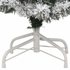 vidaXL Artificial Hinged Christmas Tree with Flocked Snow 150 cm 6