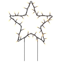 vidaXL Christmas Light Decorations with Spikes 3 pcs Star 50 LEDs 29 cm 3
