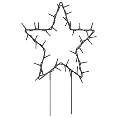vidaXL Christmas Light Decorations with Spikes 3 pcs Star 50 LEDs 29 cm 5