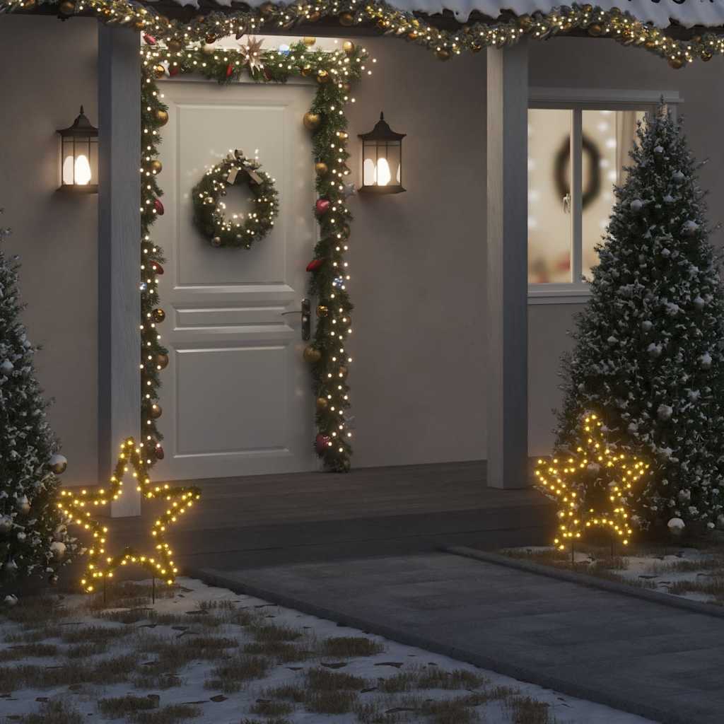 vidaXL Christmas Light Decoration with Spikes Star 80 LEDs 60 cm 1