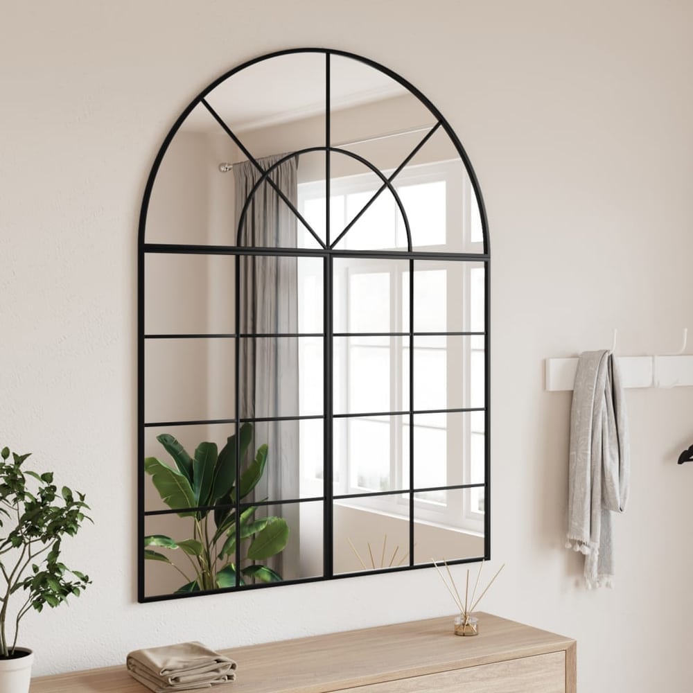 Wall Mirror Black Arch Iron 100 cm 130 cm