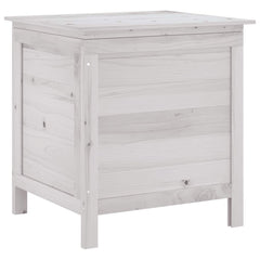 vidaXL Garden Storage Box White 50x49x56.5 cm Solid Wood Fir 2