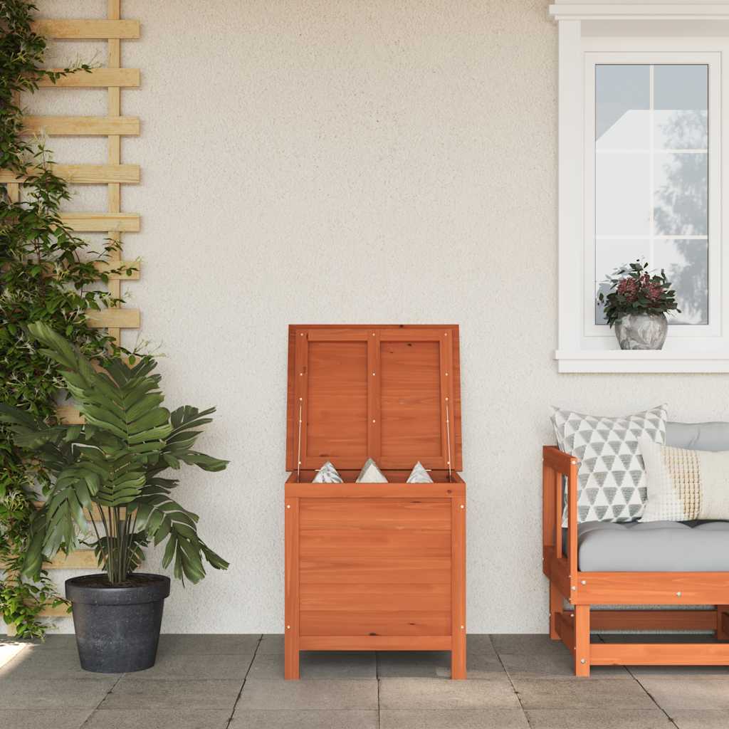 vidaXL Garden Storage Box Brown 50x49x56,5 cm Solid Wood Fir 1