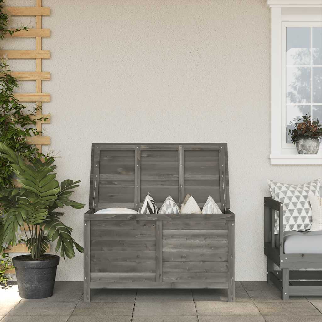 Garden Storage Box 99x49.5x58.5 cm Solid Wood Fir Anthracite