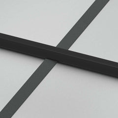 Interior Door Slim Black 83x201.5 cm Tempered Glass&Aluminium 4x2 Grids Black and matt