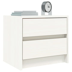 vidaXL Bedside Cabinet White 40x31x35,5 cm Solid Wood Pine 3