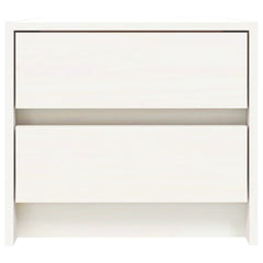 vidaXL Bedside Cabinet White 40x31x35,5 cm Solid Wood Pine 5