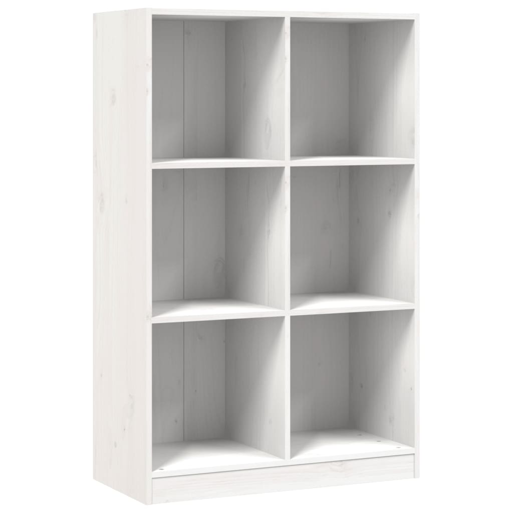 vidaXL Bookcase White 70x33x110 cm Solid Wood Pine 2