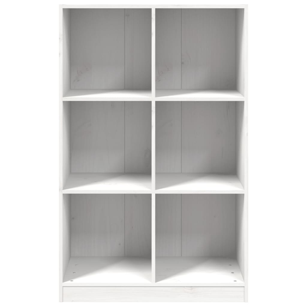 vidaXL Bookcase White 70x33x110 cm Solid Wood Pine 3