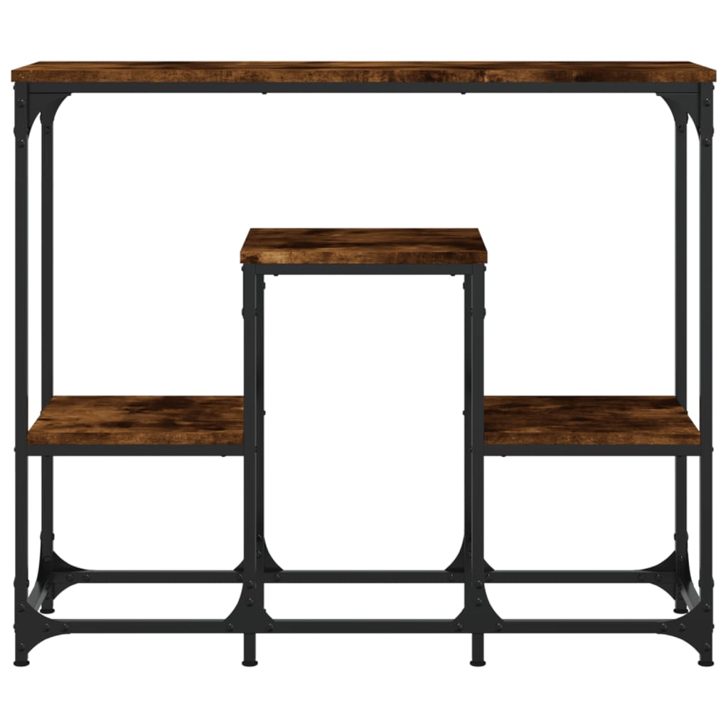 vidaXL Console Table Smoked Oak 89.5x28x76 cm Engineered Wood 4
