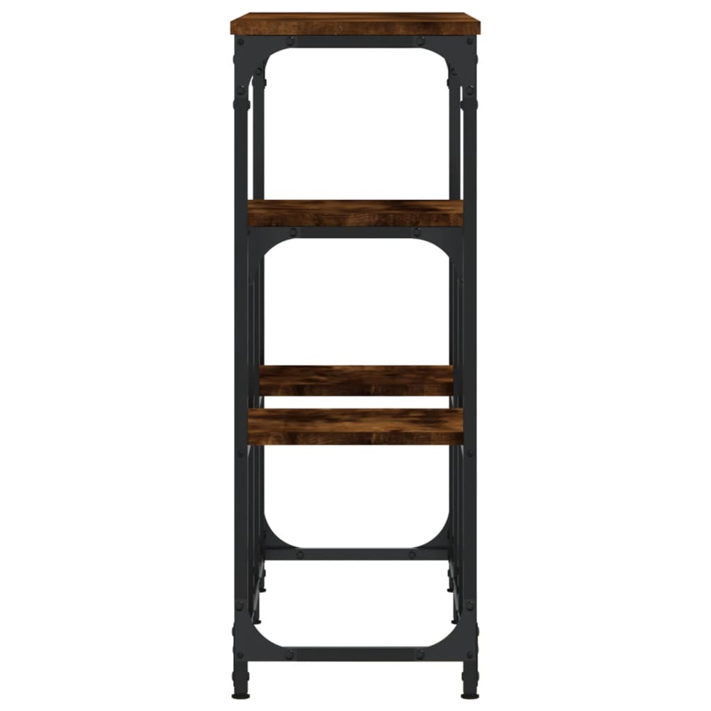 vidaXL Console Table Smoked Oak 89.5x28x76 cm Engineered Wood 5