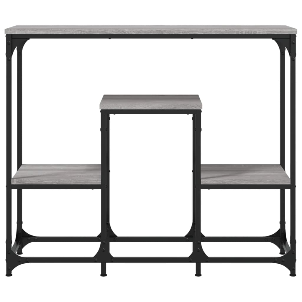 vidaXL Console Table Grey Sonoma 89.5x28x76 cm Engineered Wood 4