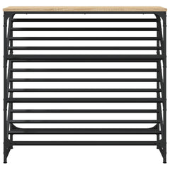 vidaXL Shoe Rack Sonoma Oak 90x30x85 cm Engineered Wood 4
