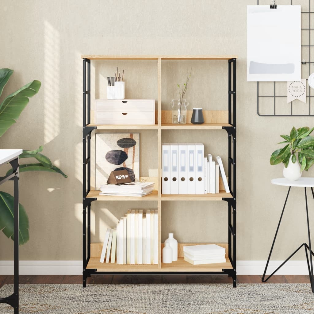 Bookshelf 78.5x33x117.5 cm Engineered Wood Sonoma oak