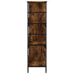 vidaXL Bookshelf Smoked Oak 78.5x33x117.5 cm Engineered Wood 5