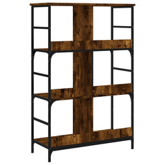 vidaXL Bookshelf Smoked Oak 78.5x33x117.5 cm Engineered Wood 6