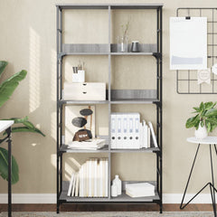 Bookshelf 4-Tier 78.5 x 33 x metal PB Height 153 cm Grey sonoma