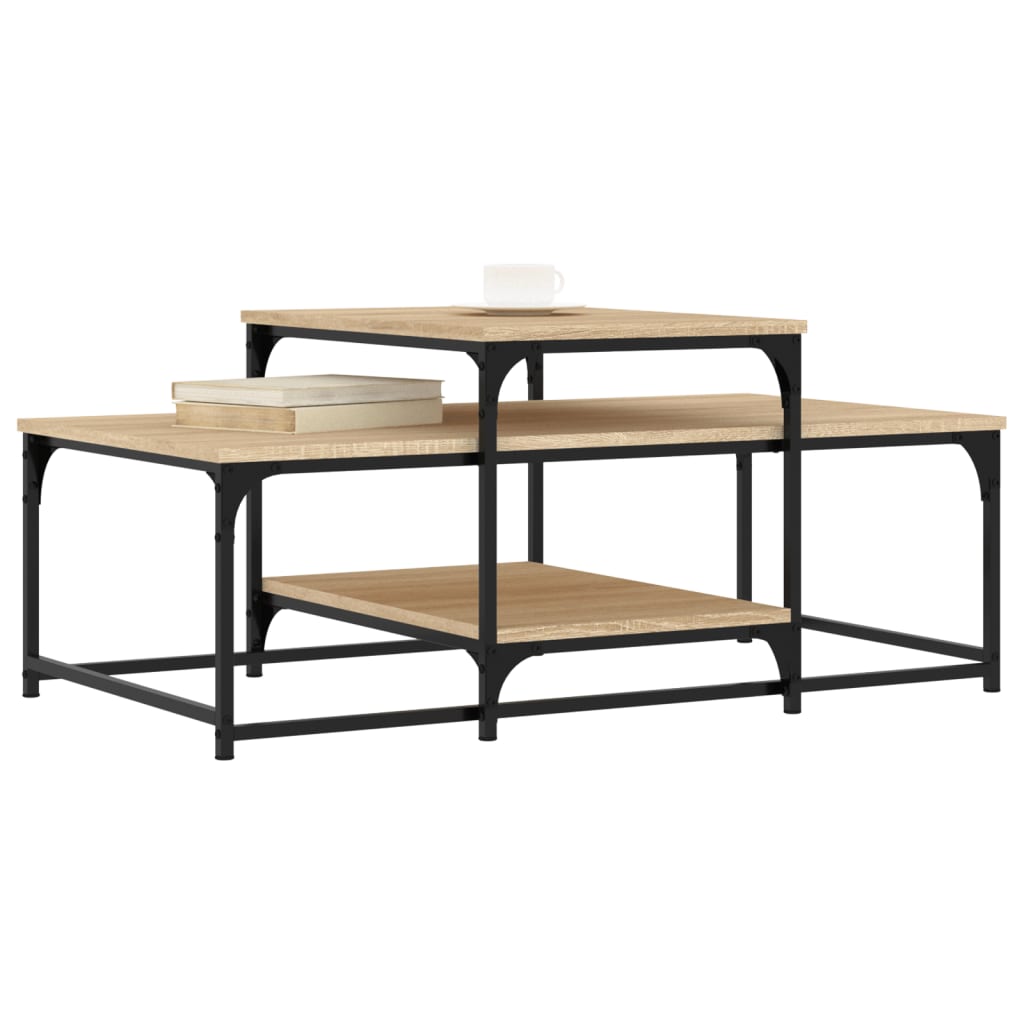 vidaXL Coffee Table Sonoma Oak 102x60x45 cm Engineered Wood 3
