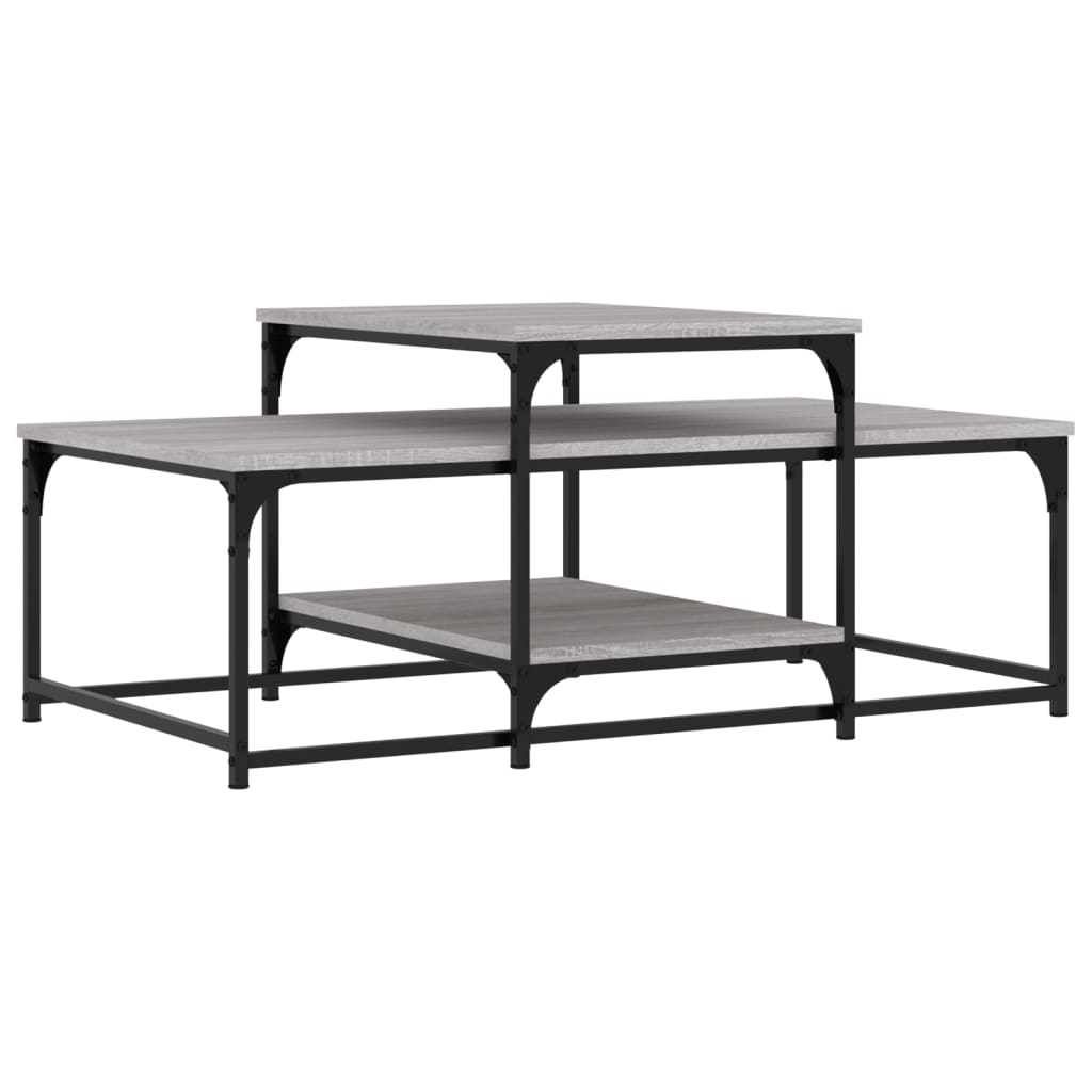 vidaXL Coffee Table Grey Sonoma 102x60x45 cm Engineered Wood 2